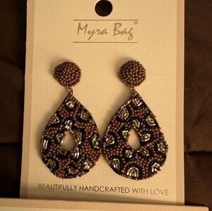 Myra bag beaded post earrings NEW